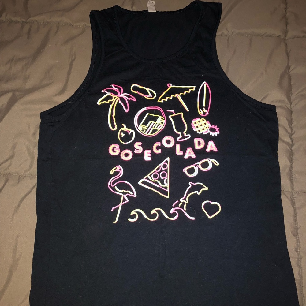 Gosecolada navy blue cotton tank